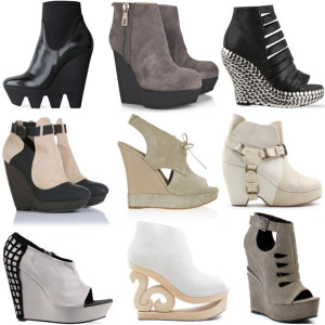 Выбираем ботильоны на танкетке